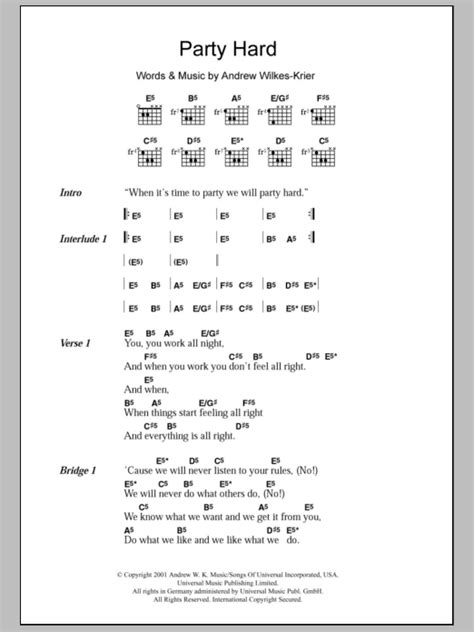 party hard cord|PARTY HARD Chords .